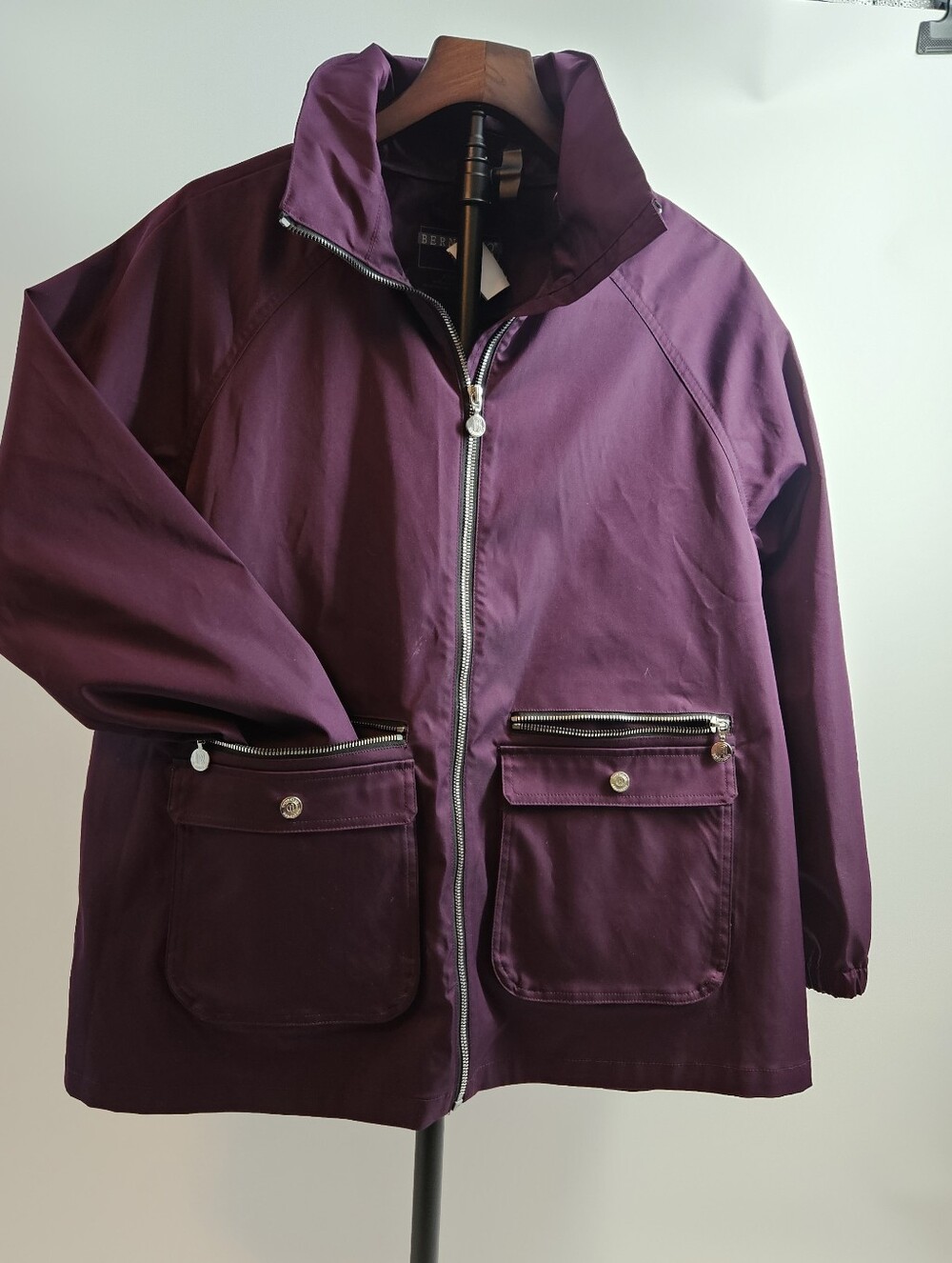 Womens Plum Bernardo Trench Coat Petite Small